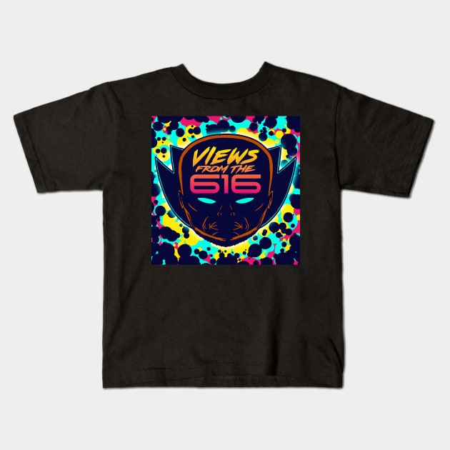 Miami Nights Views From The 616 Logo (Front Only) Kids T-Shirt by ForAllNerds